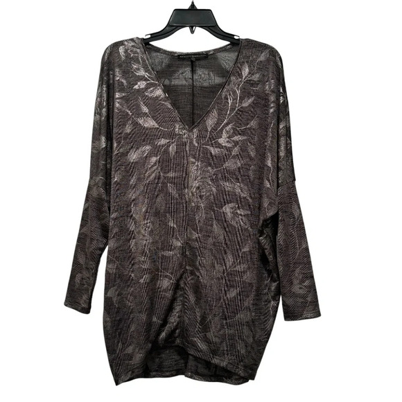 WHBM Metalic Grey Dolman Top - Picture 4 of 8